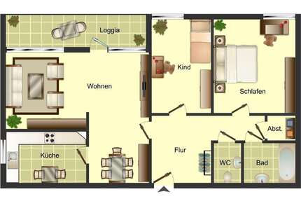 Wohnung zum Mieten in Düsseldorf 839,00 € 84 m²