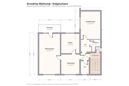 Wolfhagen-Istha: renovierte 3-Zimmer-Wohnung mit Küche & Terrasse