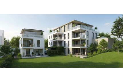 Neubau in attraktiver Hanglage - Komfortable 3-ZKB-Wohnung mit Terrasse & Gartenblick *provisionsfrei* - Weinheim