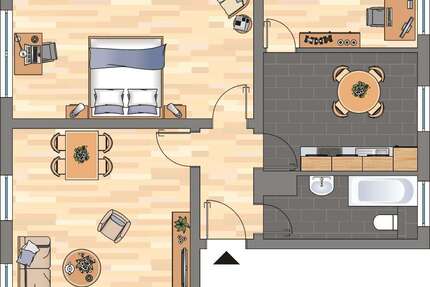Wohnung zum Mieten in Duisburg 519,00 € 68.5 m²