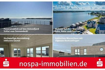 Leben auf dem Wasser! Wasserhaus im Pionierhafen in Schleswig direkt auf der Schlei!