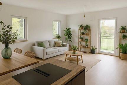 Wunderschöne 3-Zimmer-Neubauwohnung mit Garten, Balkon und Küche - Kirchroth (Aufroth)