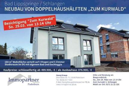 160 m² große Doppelhaushälfte Zum Kurwald 2 in Bad Lippspringe Schlangen