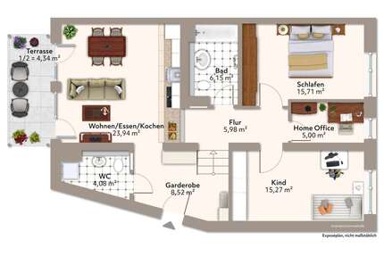 Wohnung zum Mieten in München 2.660,00 € 90 m²