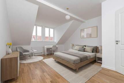 Sanierte 2-Zimmer-Dachgeschosswohnung mit ausgebautem Dachboden - Leipzig Südvorstadt