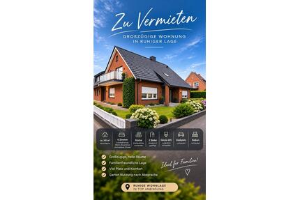Wohnen wie im eigenen Haus - 140 m² auf zwei Ebenen in Berge - Lastrup