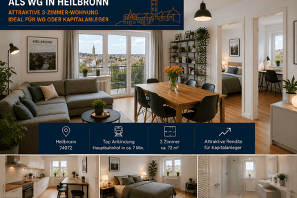 Wohnung zum Kaufen in Heilbronn 339.000,00 € 68.42 m²
