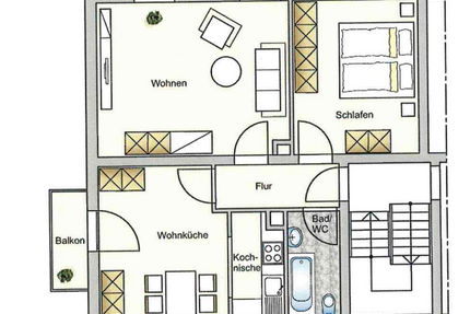 Wohnung zum Mieten in Sankt Georgen im Schwarzwald 550,00 € 62 m²