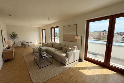 Neubau-Erstbezug: Exklusive 3-Zimmer-Dachgeschosswohnung mit großer Dachterrasse - Frankfurt am Main Gutleutviertel