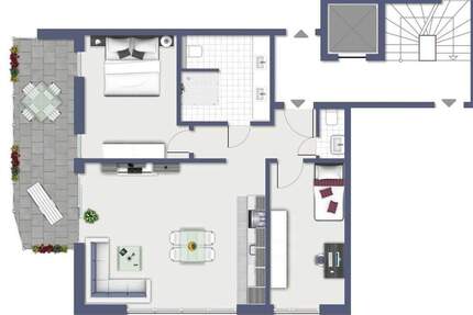NEUBAU MIT SONNENUNTERGANG: Barrierearme 3-Zimmer-Wohlfühlwohnung mit Westbalkon in Schlebusch. - Leverkusen