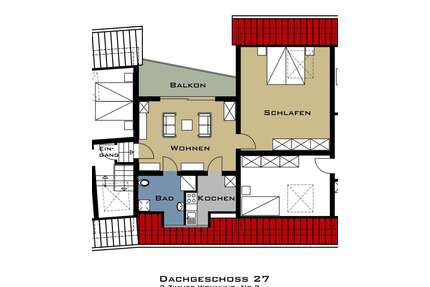 Wohnung zum Mieten in Frankfurt am Main 890,00 € 54 m²