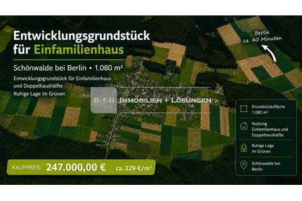 Grundstück zu verkaufen in Schönwalde 247.000,00 € 1080 m²