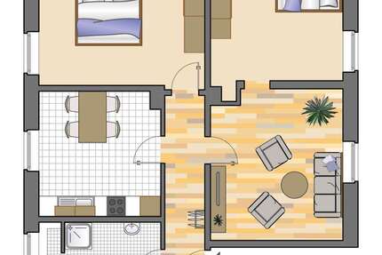 Wohnung zum Mieten in Heiligenhaus 639,00 € 74.8 m²