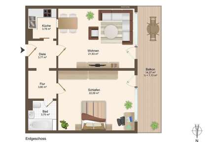 Wohnung zum Kaufen in München 450.000,00 € 66.3 m²