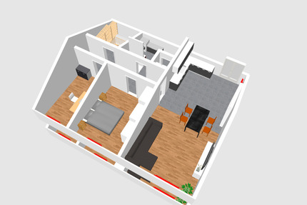 Dachgeschoss Wohnung möbeliert Wohnen auf Zeit 80 qm Neu - Püttlingen