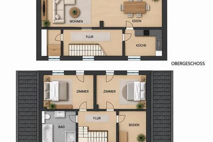 Mietwohnung 3 ZKB mit Balkon 2. OG+DG - Malsfeld