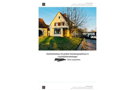 Zweifamilienhaus in Leopoldshöhe Nienhagen zu verkaufen ❤️