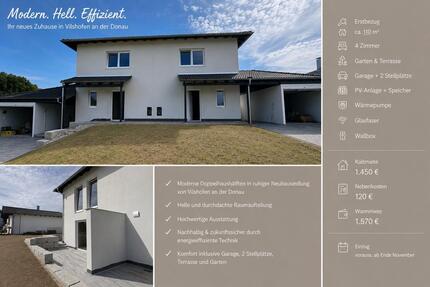 ERSTBEZUG! Doppelhaushälfte mit PV, Stromspeicher & Wärmepumpe - Vilshofen an der Donau