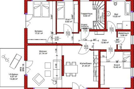 4-Zimmer-Wohnung - 1.615,00&nbsp;EUR Kaltmiete, ca.&nbsp; 119,00&nbsp;m&sup2; in Hohenthann (PLZ: 84098)