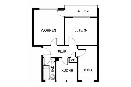 Hier findet jeder seinen Platz: 3-Zimmer-Stadtwohnung - Dortmund Scharnhorst