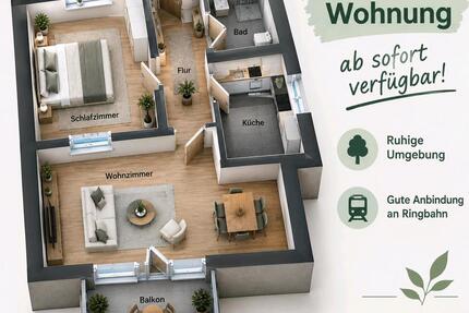 Größe 2 Zimmer Wohnung mit Balkon - Berlin Friedrichshain-Kreuzberg