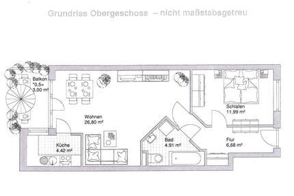 Sehr schöne 2 Zimmer Wohnung mit Balkon im Süden von Weilheim - Weilheim in Oberbayern