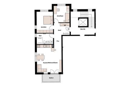 Neubau! 3-Zi.-Whg. im 1.OG mit West-Balkon und Top-Ausstattung in FÜ-Poppenreuth, jetzt Rohbau besichtigen – Bezug noch in diesem Jahr! - Fürth Ronhof