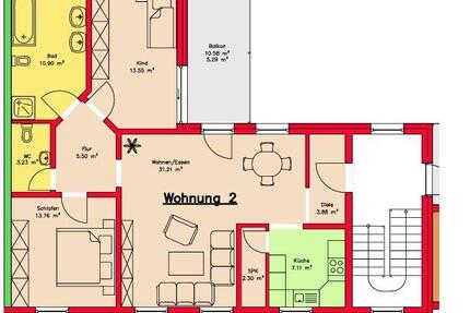 Wohnung zu vermieten - 1.050,00&nbsp;EUR Kaltmiete, ca.&nbsp; 96,00&nbsp;m&sup2; in Allersberg (PLZ: 90584) Eismannsdorf