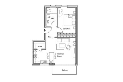 2-Zimmer-Wohnung in Borghorst, zentral mit Balkon - Steinfurt