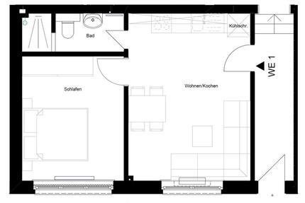 Schöne barrierefreie 2-Zimmer-Erdgeschosswohnung (Whg. 1) - Duisburg Beeck