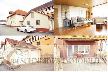 Günstige 3 Zimmer Wohnung auf ca.95m² mit Terrasse im 2 Parteienhaus inkl. Garage! Eigener Hauseingang! - Breuna Oberlistingen