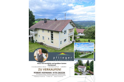 Zweifamilienhaus mit Fernblick und großem Garten - Perlesreut