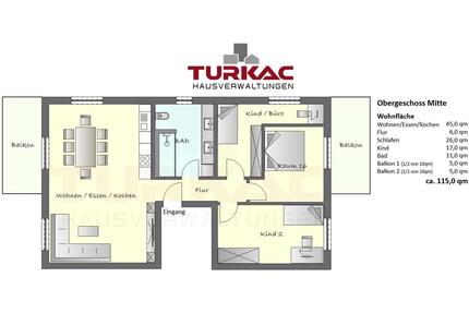 Hüttenberg-Neubau – Erstbezug OG Mitte 4 ZKB Fußbodenheizung und Keller
