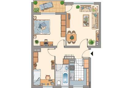 Wohnung zum Mieten in Remscheid 529,00 € 62.74 m²