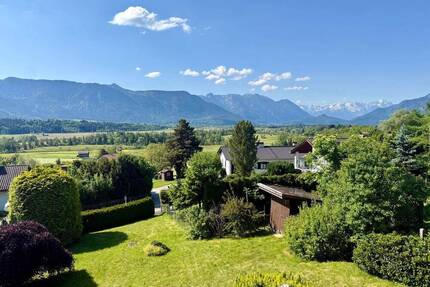 Traumlage mit Traumblick - Grundstück mit Altbestand in ruhiger unverbaubarer Südrichtung! - Murnau am Staffelsee