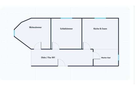 Wohnung zum Mieten in Oberhausen 397,00 € 61 m²