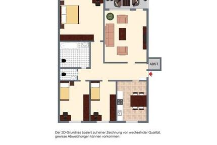 Große 2 22 Zimmer Wohnung mit Balkon - Lübeck Kücknitz