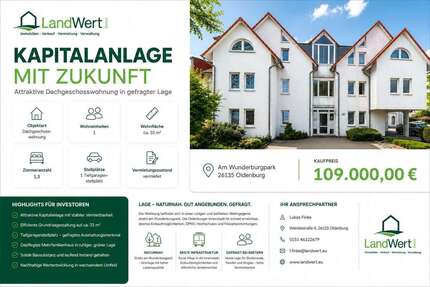 Wohnung zum Kaufen in Oldenburg 109.000,00 € 33.09 m²