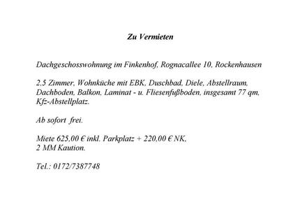 Wohnung in Rockenhausen - 965,00&nbsp;EUR Kaltmiete, ca.&nbsp; 77,00&nbsp;m&sup2; in Rockenhausen (PLZ: 67806)