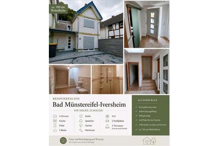 Einfamilienhaus, 100 qm, neu saniert, 53902 Bad Münstereifel.