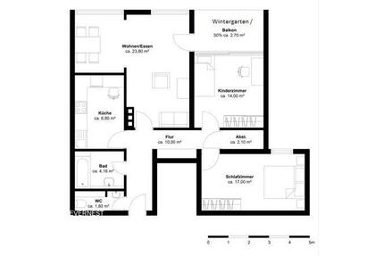 3,5 Zi Wohnung ca. 80m² Balkon Aufzug Garage barrierefrei - Mannheim Käfertal
