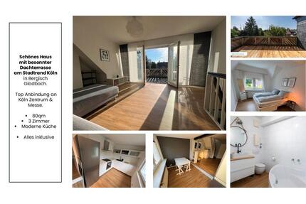 Tolles möbliertes Apartment mit Dachterrasse – Nähe Köln | ab - Bergisch Gladbach Paffrath