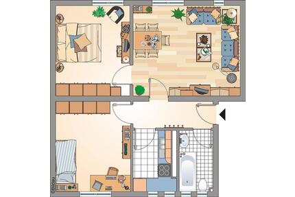 Charmante 3-Zimmer-Etagenwohnung in Recklinghausen – 56,8 m², erste Etage links