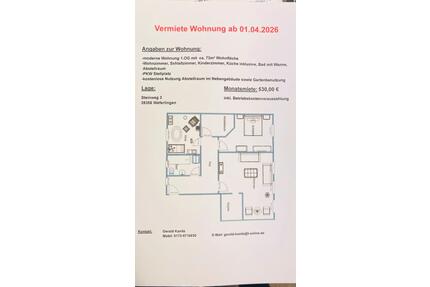 Mietwohnung in Weferlingen - 530,00&nbsp;EUR Kaltmiete, ca.&nbsp; 73,00&nbsp;m&sup2; in Gardelegen (PLZ: 39638)