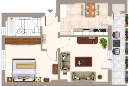 Demnächst frei! 2-Zimmer-Wohnung in Mönchengladbach Bonnenbroich - Geneicken