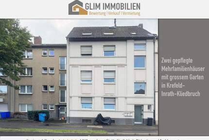 Zwei gepflegte Mehrfamilienhäuser mit grossem Garten in Krefeld-Inrath