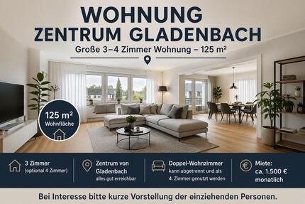 Große 3–4 Zimmer Wohnung (125 m²) im Zentrum von Gladenbach