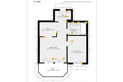 Wohnung in wesernähe zu vermieten – 2-Zi.-Wohnung in Achim-Baden