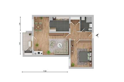 Wohnung zum Mieten in Harrislee 710,00 € 64 m²
