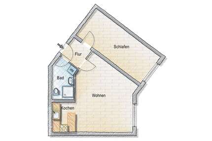 Wohnung zum Kaufen in Fürth 164.500,00 € 50.85 m²